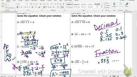 5 4 Solving Radical Equations