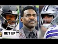 Reacting to Michael Irvin saying 'Russell Wilson wants Dak's chair' | Get Up