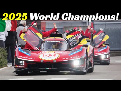 Video ? Ferrari 499P LMH celebration in Maranello - 2025 WEC World Champions: Drivers' and Constructors'