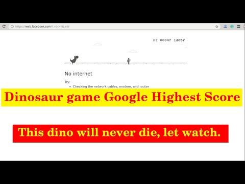 Chrome Dino Game highest score - video Dailymotion