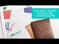 Foil Quill Test Results (Standard & Fine Tips) on Acetate, Vellum, Duralar & Wood Veneer