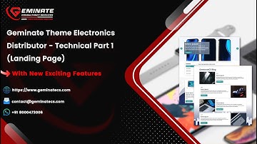 Geminate Theme Electronics Distributor - Technical Part 1 (Landing Page)