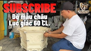 Khuôn chậu lục giác 60 nhựa ABS chân liền.Mold for making beautiful cement flower pots.
