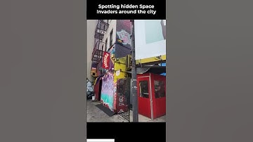 Spot the space invaders! 🌈🛸 Play this game in the city! #spaceinvaders #invader #nyc #shorts