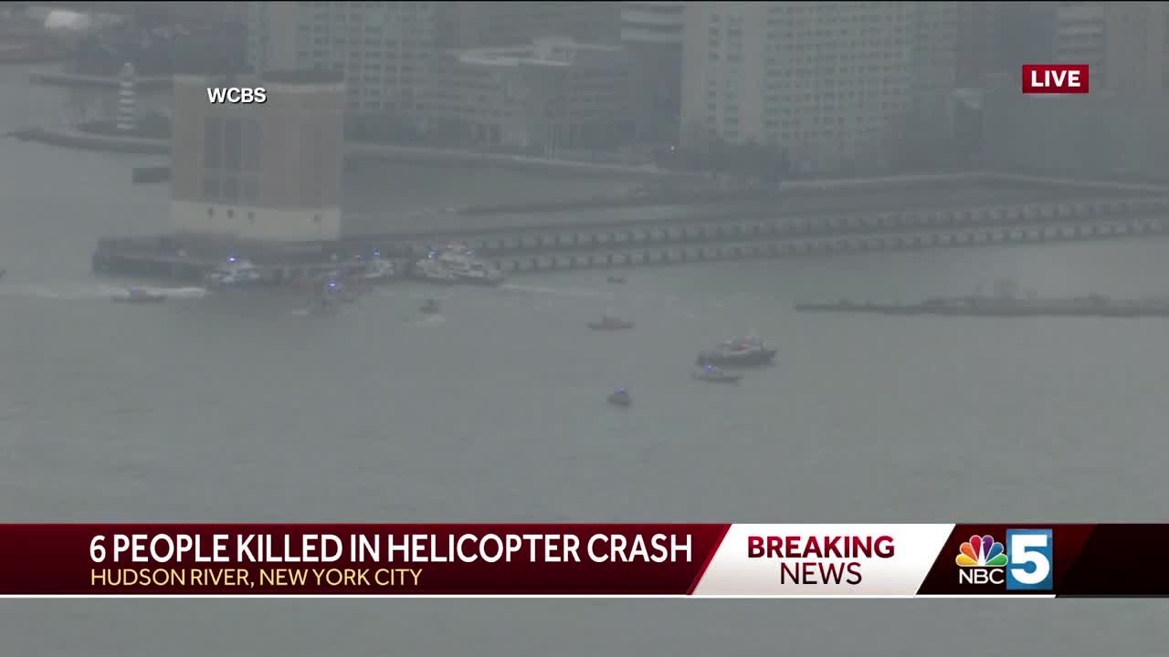 Six killed after helicopter crashes into Hudson River in New York City ...