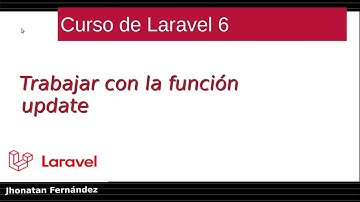 Curso básico de Laravel 6 CRUD - 17 trabajar con la funcion update