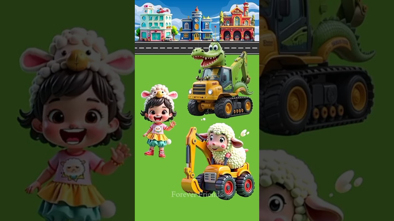 Find The Lion Exscavator #animation #funny #cartoon #trending #usa #shorts #shortsviral