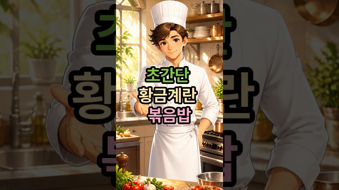 초간단 황금 계란 볶음밥 레시피 숏폼 썸네일