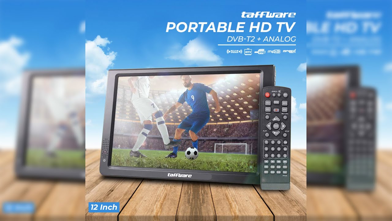 Taffware Portable Monitor TV LED Color 12 Inch DVB-T2 + Analog - D12 ...