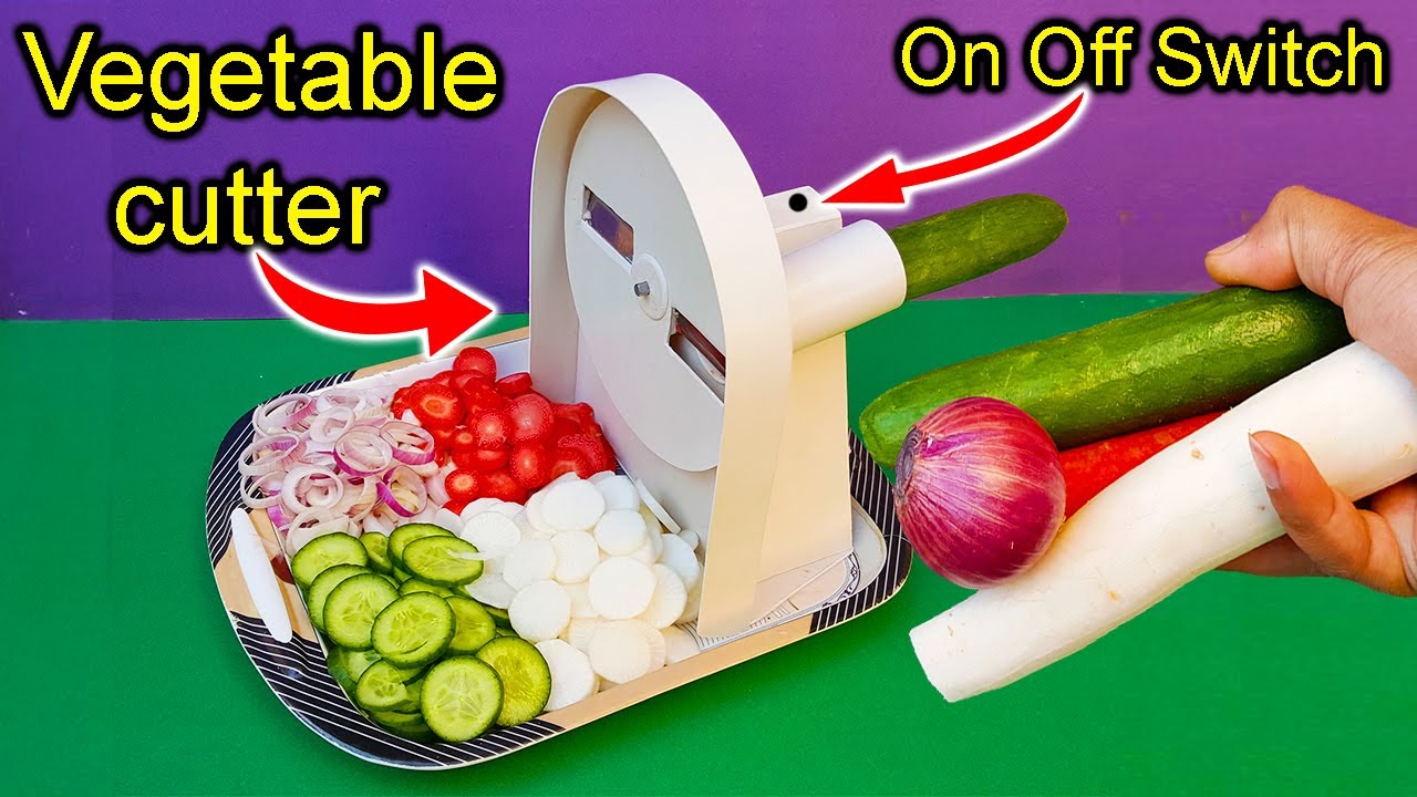 How To Make Vegetable Cutting Machine At Home