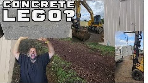 concrete lego blocks retaining wall done!