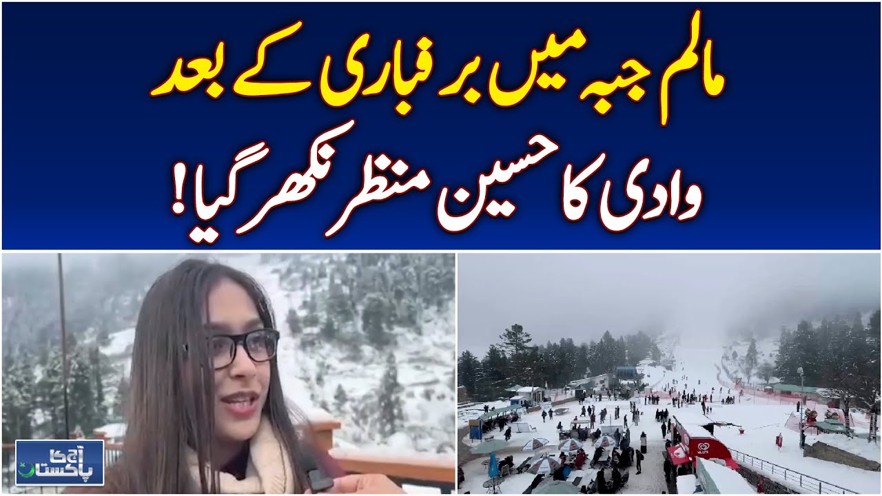 Malam Jabba Snowfall | Swat Tourism Boost | Winter Travel Pakistan | Scenic Views - Aaj News
