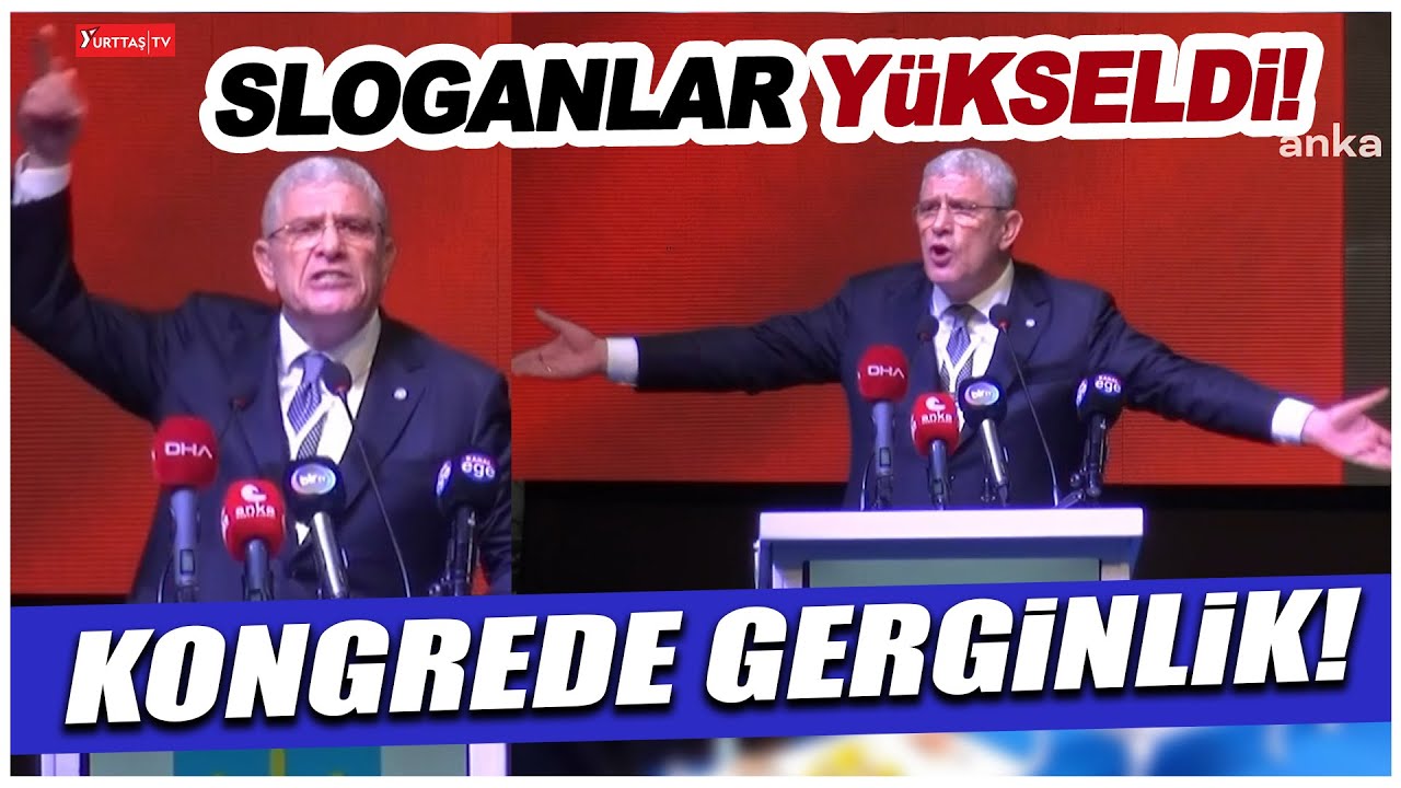 ⁣İYİ Parti kongresinde gerginlik! Dervişoğlu konuşurken sloganlar yükseldi!
