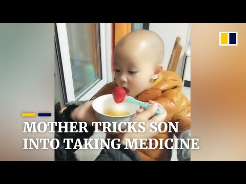 Mother tricks son into taking medicine in China