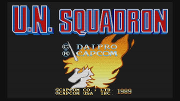 U N  Squadron Arcade Attract Mode and Level 1 Intro