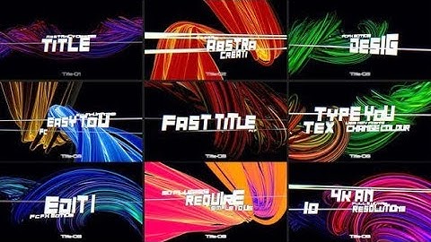 Top Apple Motion Projects: Abstract Fast Glitch Titles