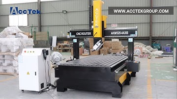 AccTek 4 axis wood foam engraving cnc router 1325 size, DSP controller, spindle rotate 180 degree