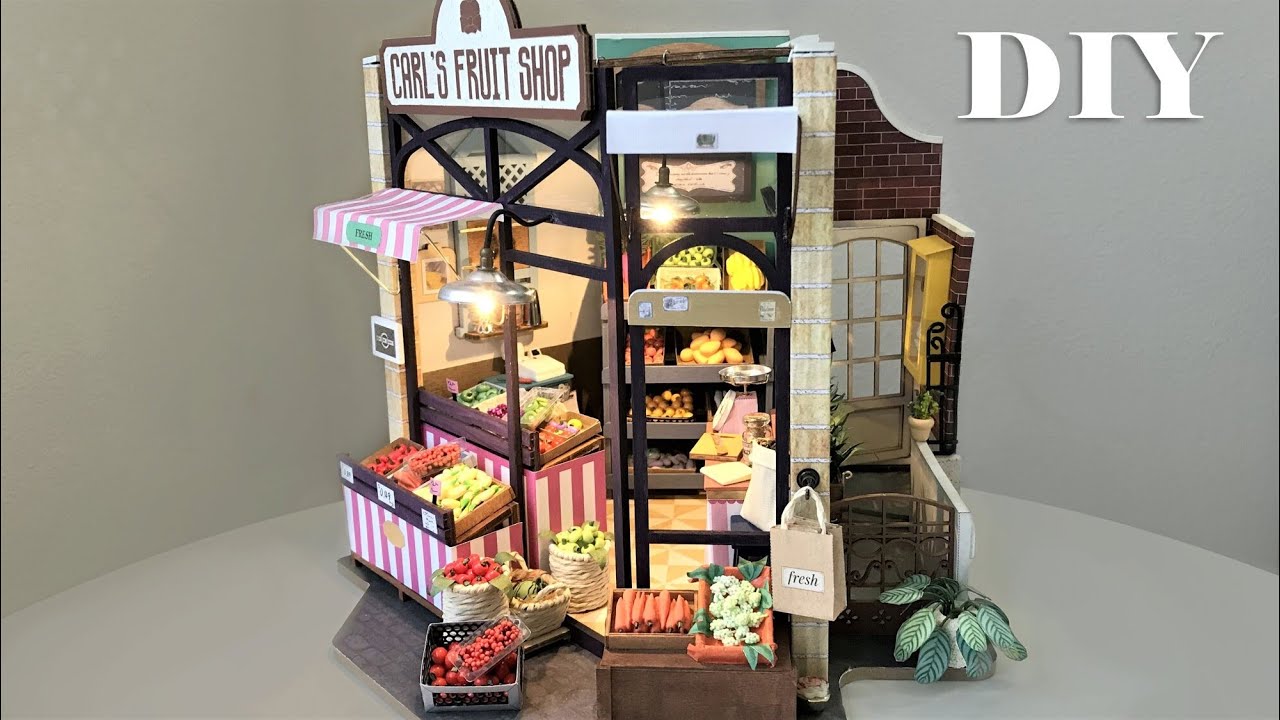 DIY Miniature Dollhouse Crafts Happy Corner Carl's Fruit Shop