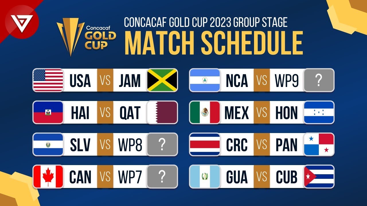 CONCACAF Gold Cup 2023 Full Fixtures & Match Schedule YouTube