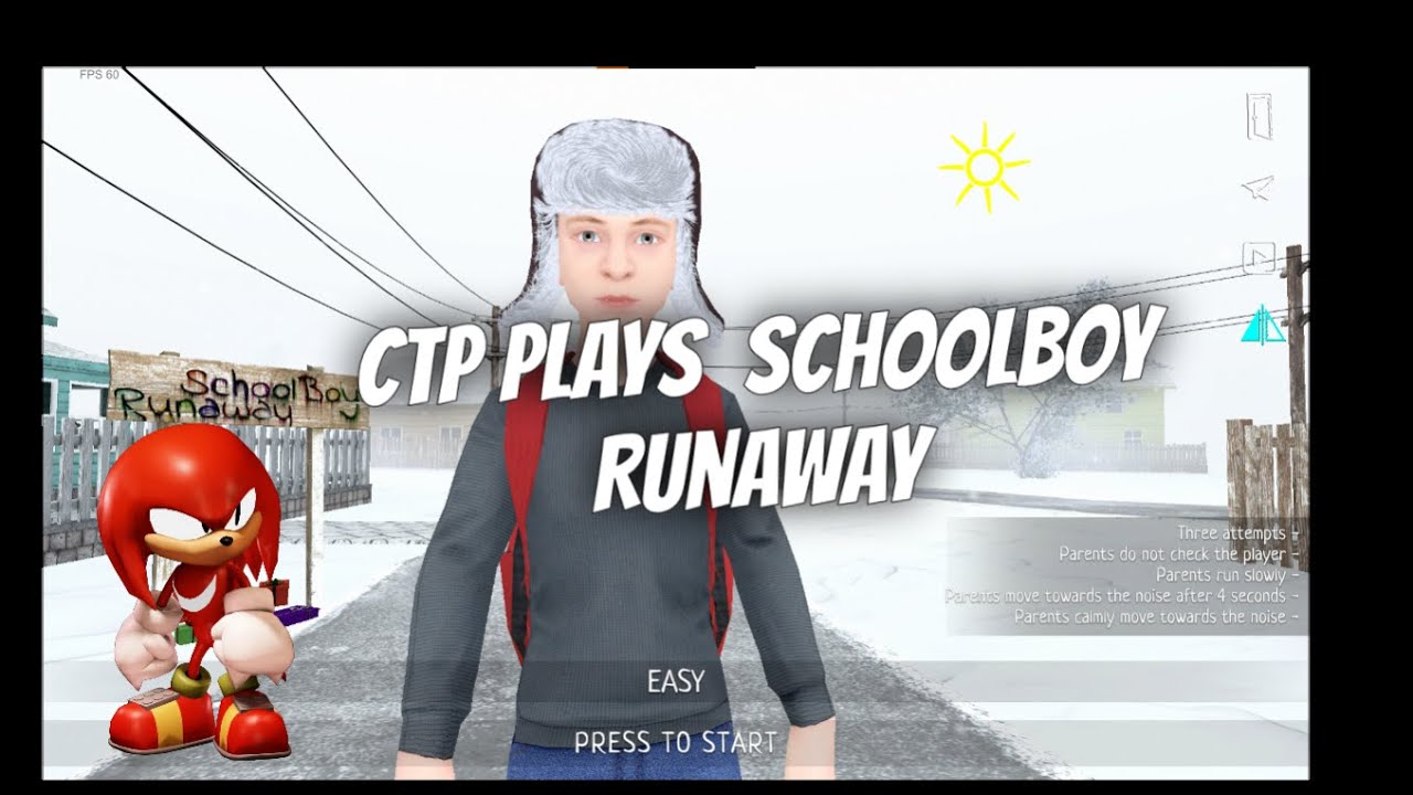 CTP plays schoolboy runaway