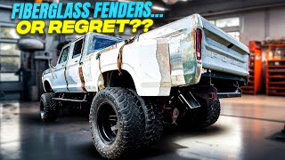 Fiberglass Fenders Are No Joke – ’77 Crew Cab Build Gets Serious!