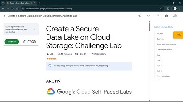 Create a Secure Data Lake on Cloud Storage: Challenge Lab | #qwiklabs | #ARC119 | FORM-4
