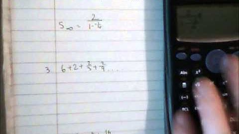 The Sum to Infinity of a Geometric Series