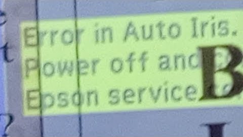 EPSON PROJECTOR #epson auto iris error