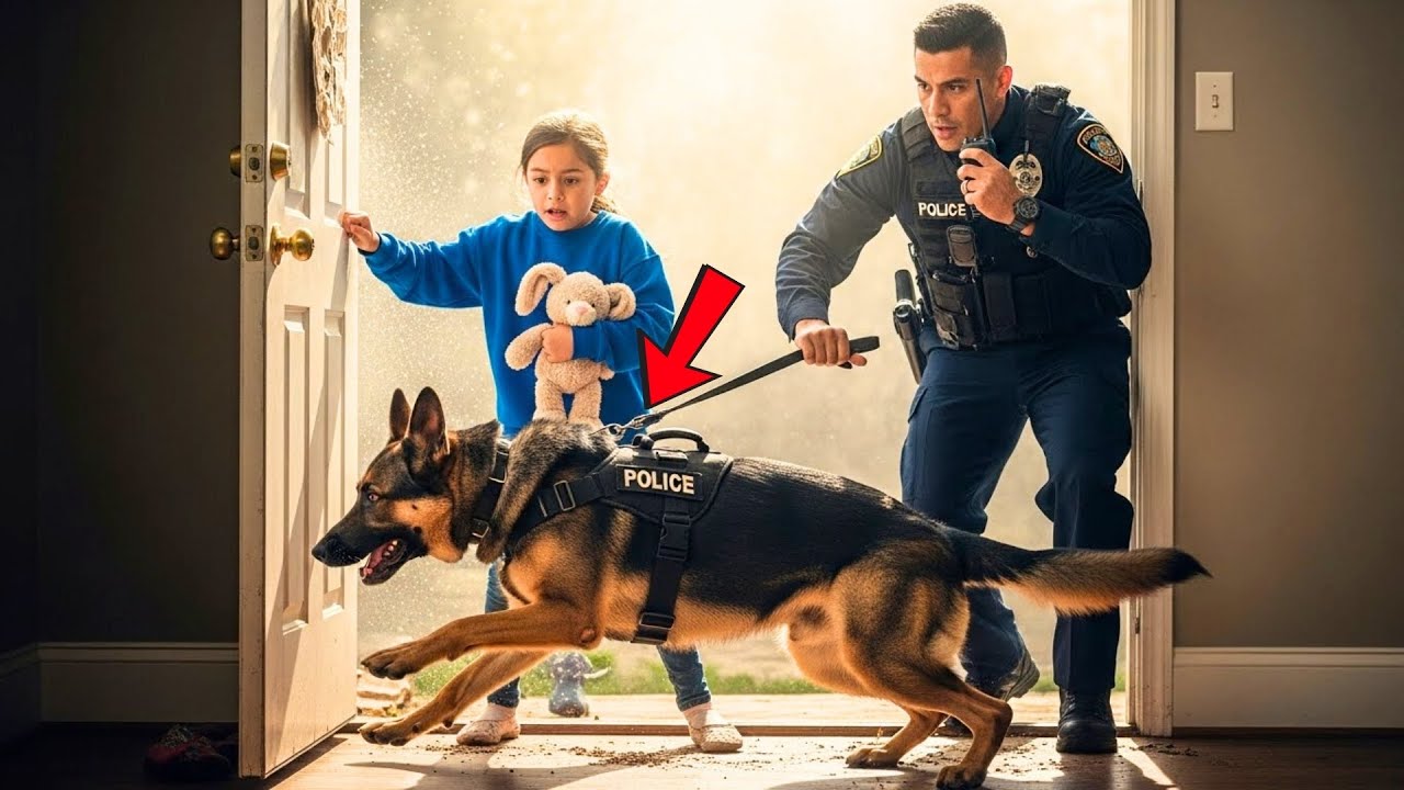 Police Dog Blocks the Door to Protect Little Girl — The Reason Made Her Parents Cry!