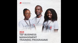 2024 TEF Flagship  Masterclass Session How to Develop a Cohesive Business Plan