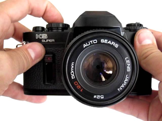 Sears KS 500 35mm SLR Camera w Sears Pentax K-Mount 50mm f2 Auto Lens 4 Students Camera Works Well NiCE!