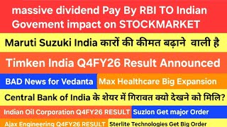 RBI’s ₹2.87 Lakh Cr Dividend Explodes Market! | Sensex Hits 75K + Huge Stock News, #stockmarketindia
