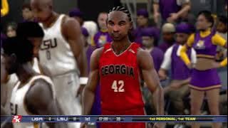 College Hoops 2K7 Xbox 360 Gameplay - Georgia Bulldogs vs LSU Tigers