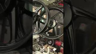 Hitam semi powder coating punya mazzee