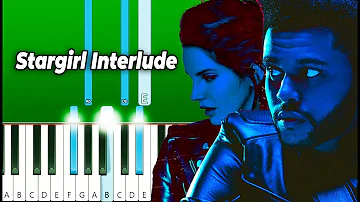 The Weeknd, Lana Del Rey - Stargirl Interlude - Piano Tutorial