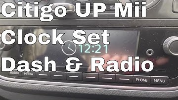 Skoda Citigo Clock Setting Change the Time and Date in the Dashboard and Radio VW Up Seat Mii