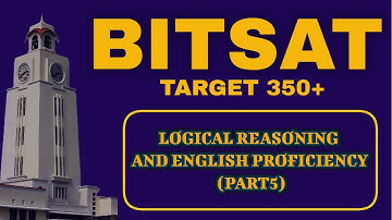 BITSAT LOGICAL REASONING AND ENGLISH PROFICIENCY(Part5)| Target 350+| Number Analogies | Odd one out