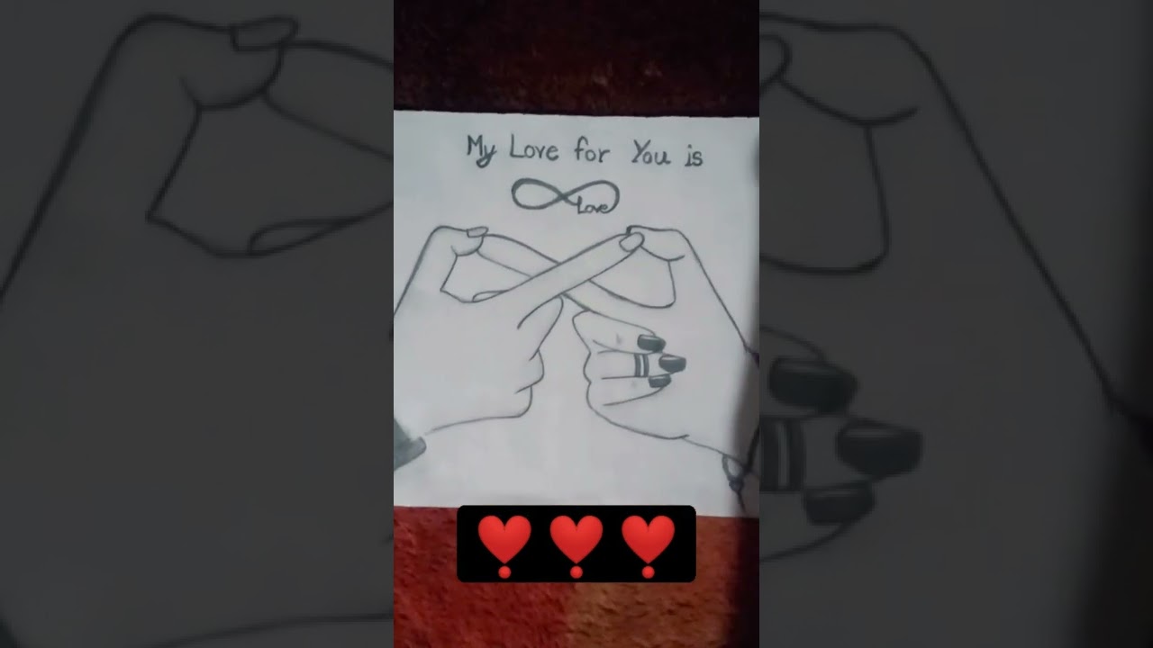 infinite love symbol drawing with hands ️❣️❣️