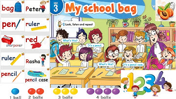 CONNECT Primary 1 Unit 3 My school bag 💼  نصوص الأستماع وتحضير الصف الأول الأبتدائي الترم الأول 2024
