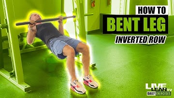 How To Do A BENT LEG BARBELL INVERTED ROW | Exercise Demonstration Video and Guide
