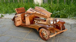 : How to make Mercedes-Benz 500K (1934-1936) Out of Wood | ASMR Woodworking