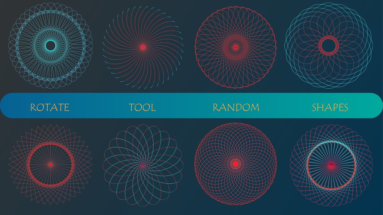 🔥 Rotate tool with Random Shapes | Adobe Illustrator |Cool Design | KEP ...
