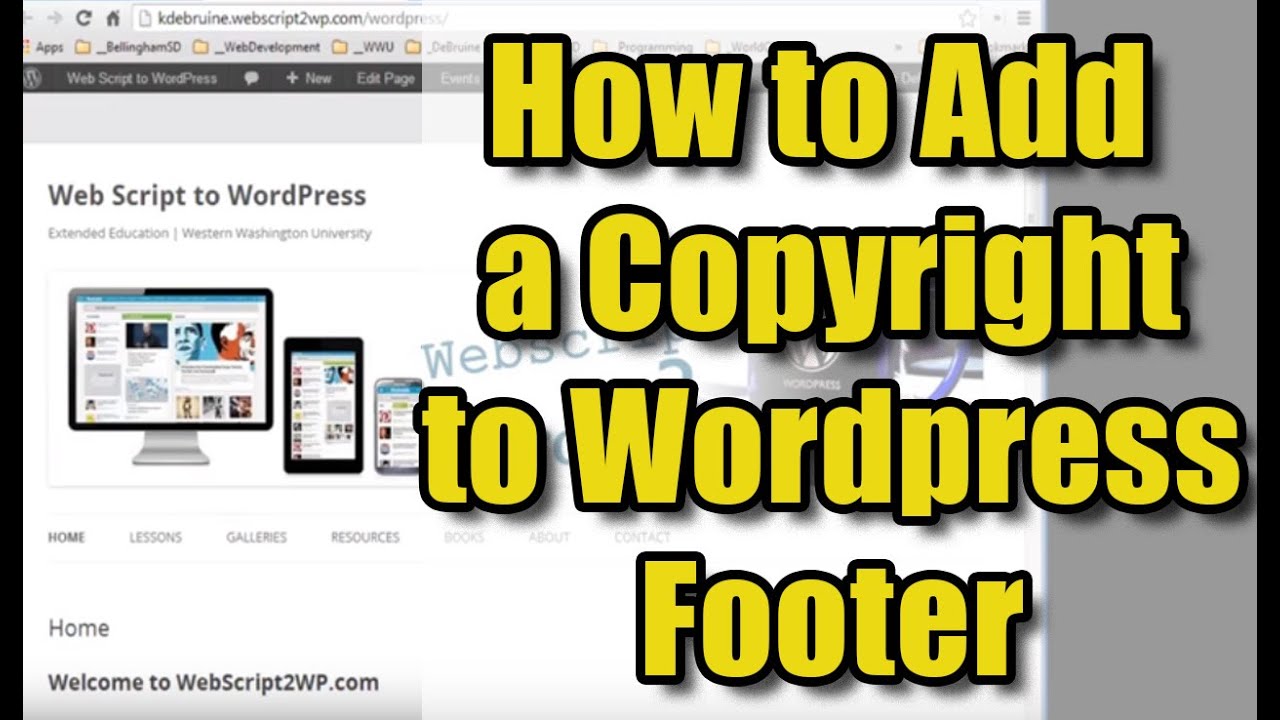 How to Add Copyright Info to WordPress Footer