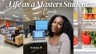 DAYS IN THE LIFE OF A MASTERS STUDENT IN CANADA VLOG | SURVIVING IN CANADA AS A STUDENT | MARA ADIBE