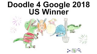 Doodle 4 Google 2018 - US Winner - "Dino Doodle" by Sarah Gomez-Lane! 🦖🦕