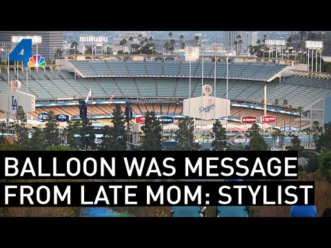 Celebrity Hairstylist Gets Special Sign From Late Mother When Balloon Appears at Dodger Game | NBCLA