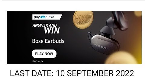 Amazon Funzone Bose Earbuds Quiz Answers Today|Amazon Pay Alexa  |26 AUGUST 2022 | Daily Quiz Time