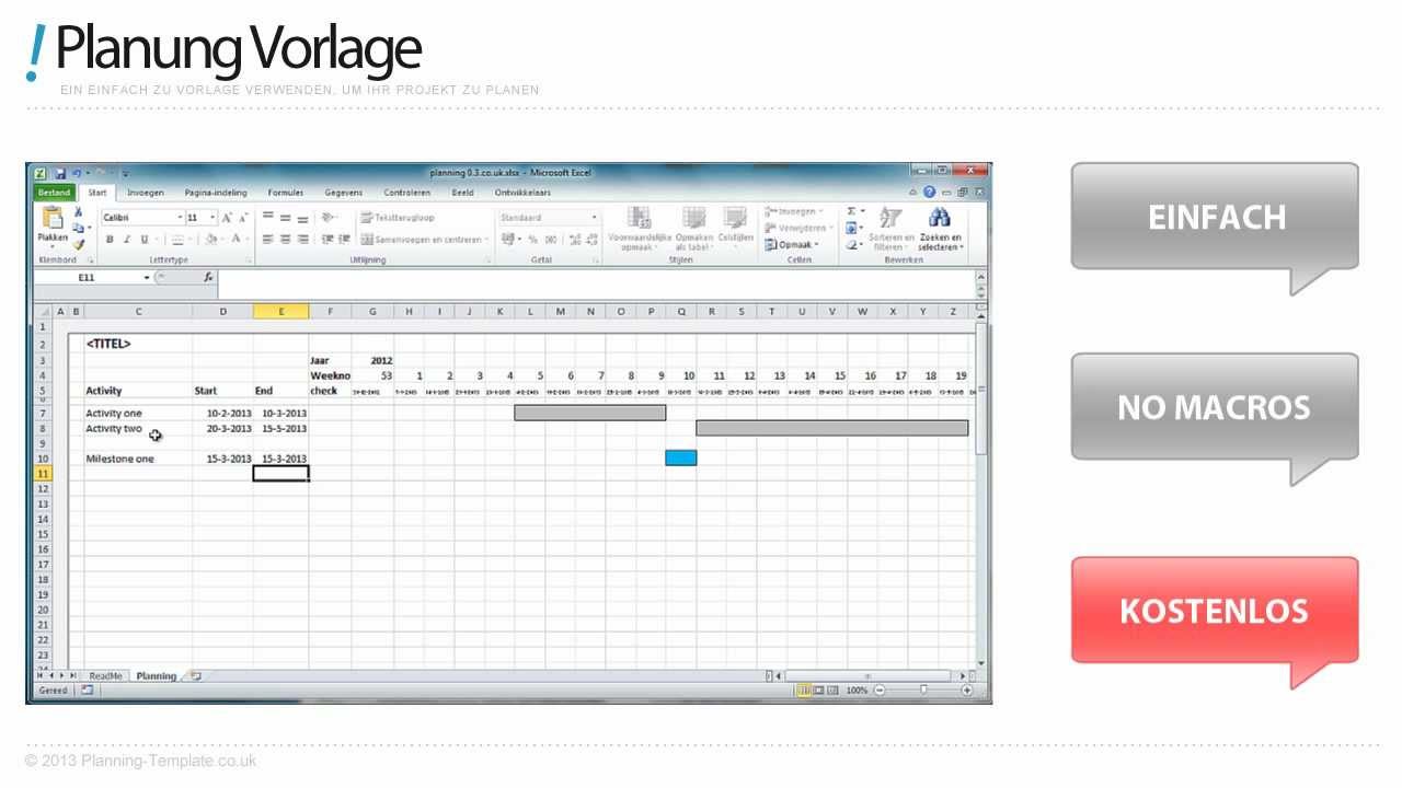 Zeitplan Vorlage Excel (Kostenlos Downloaden) - YouTube