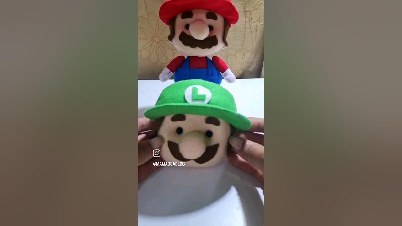 como hacer gorra de MARIO BROS Y LUIGI con fieltro fácil y RÁPIDO 😍 