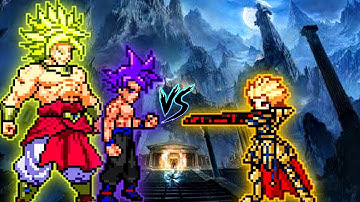 Chaos Broly OP & Goku 1000 Yr Old OP VS King Gilgamesh CCC V3 OP in Jump Force Mugen😱